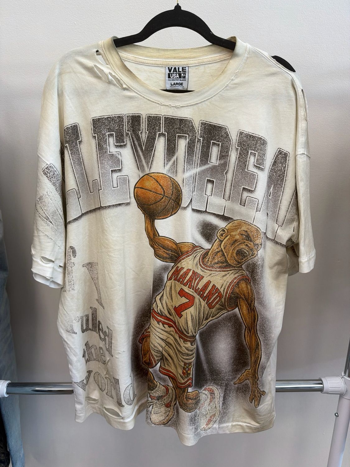 Vale Basketball Rule the World Tee Sz:L