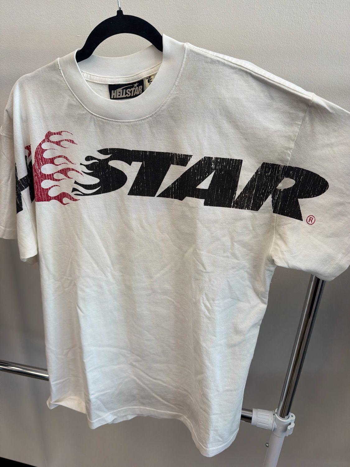 Hellstar Studios Cartoon White Logo T-Shirt Sz S