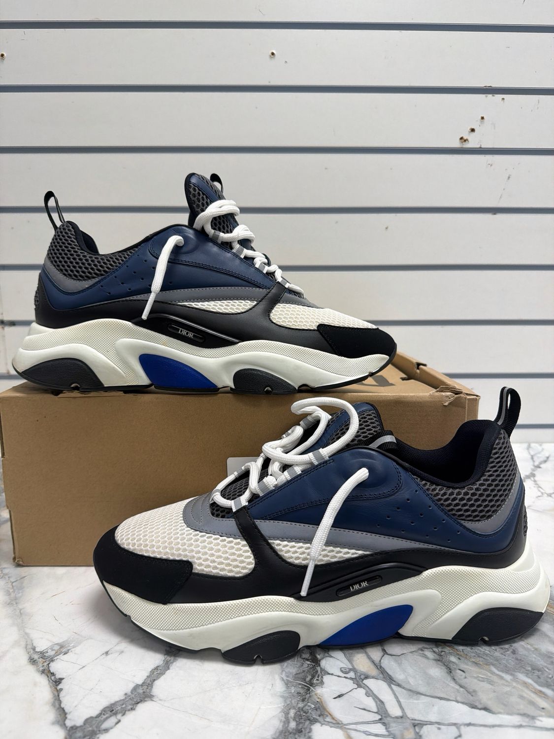 Sz 12 Dior B22 Navy/White/Black (No Box)
