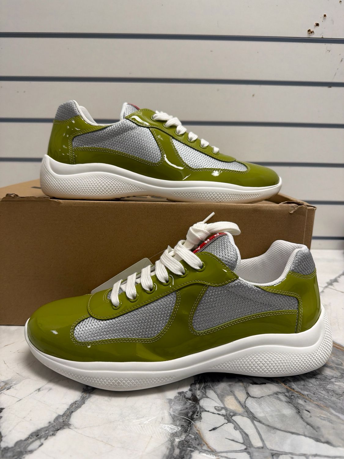 Sz 8.5 Prada Olive Green AC (No Box)