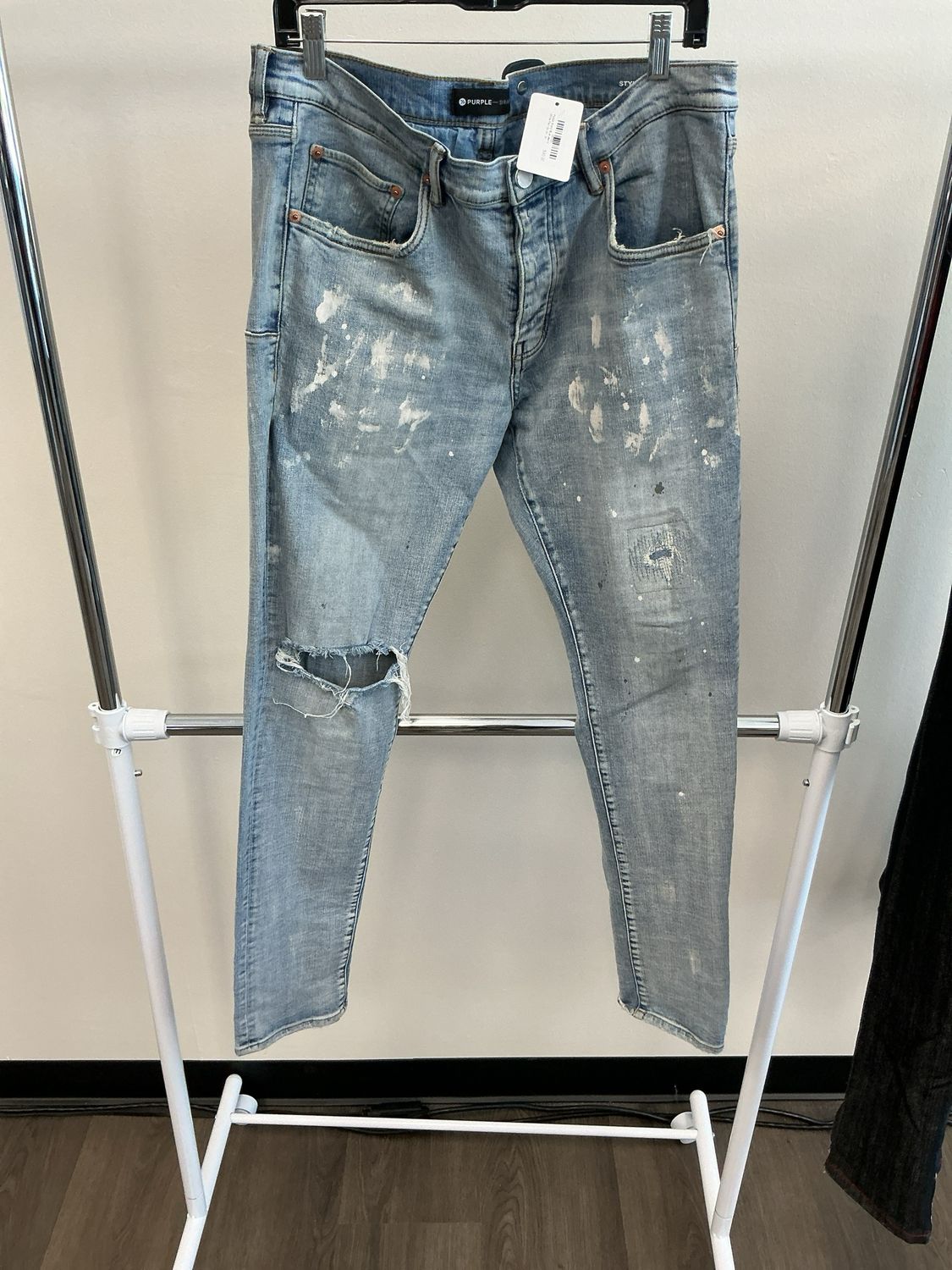 Purple Brand Blue Jeans White Pant Sz 34