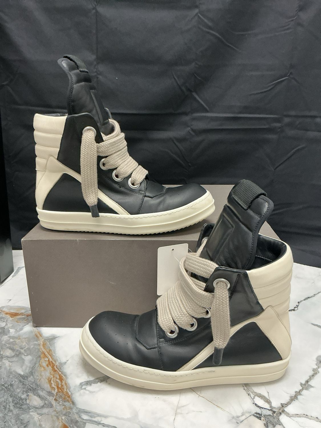 Rick Owens Jumbolace Geobaskets w/ Box Sz 8