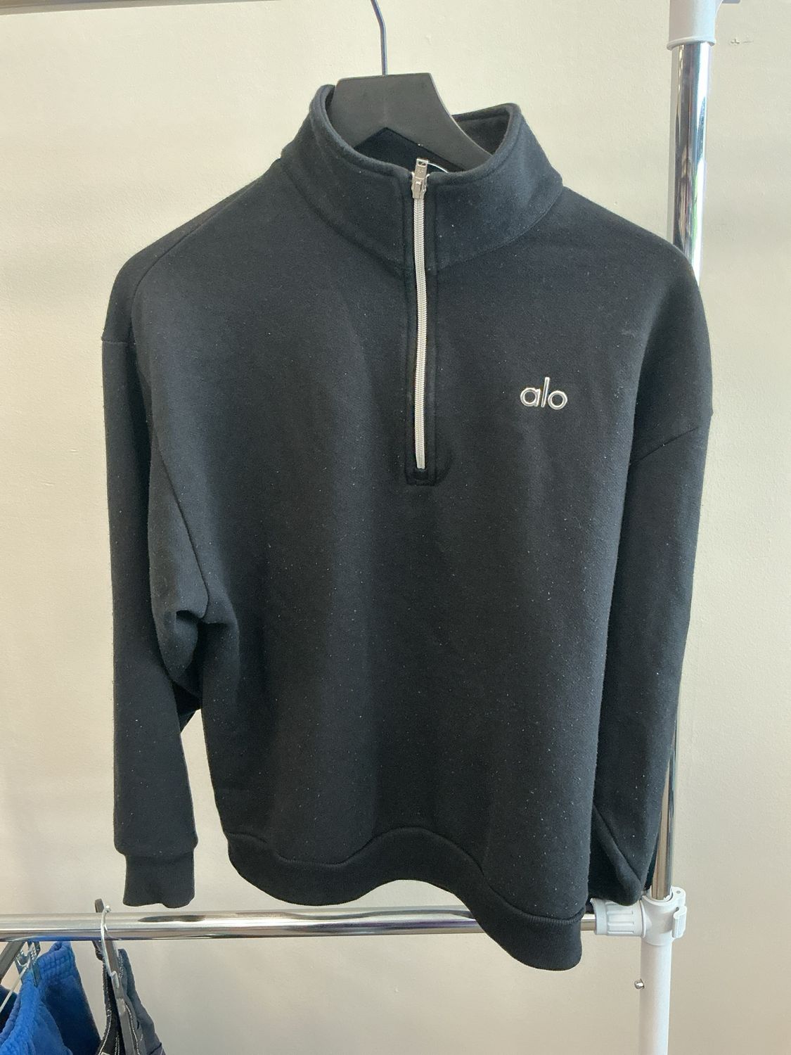 Alo Black Quarterzip Sz S