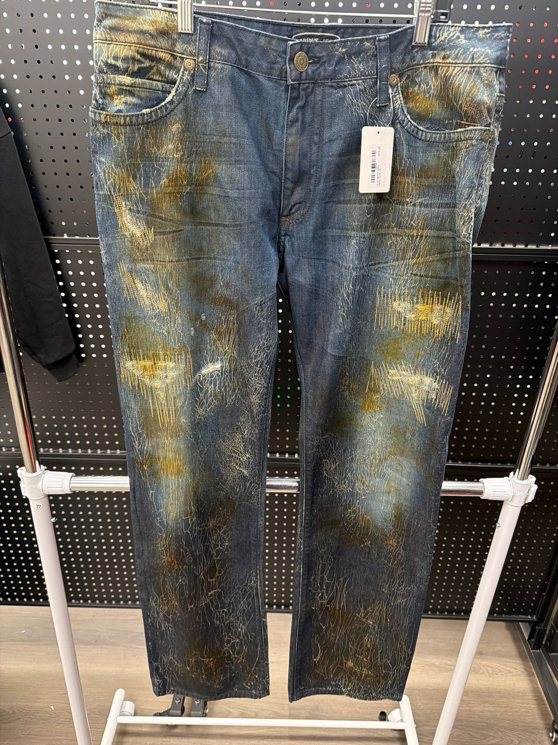 Robin Jeans Cracking Design Sz 38