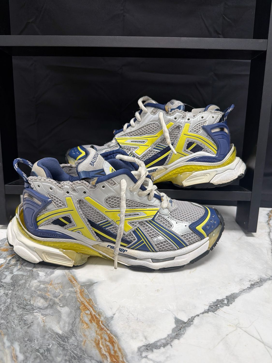 Balenciaga Runner Blue/Yellow/Grey No Box Sz 11