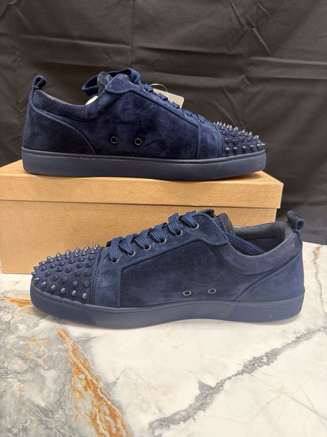 Louboutin Low Spike Navy w/ Box Sz 13