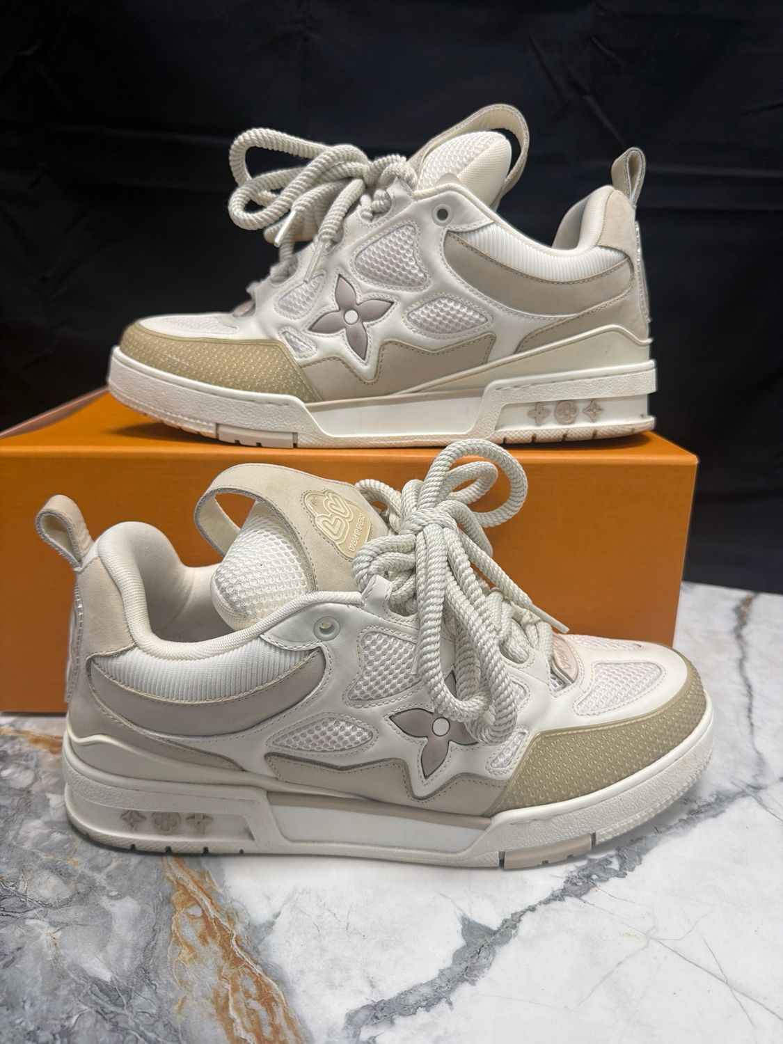 Louis Vuitton Skates Tan w/ Box Sz 9