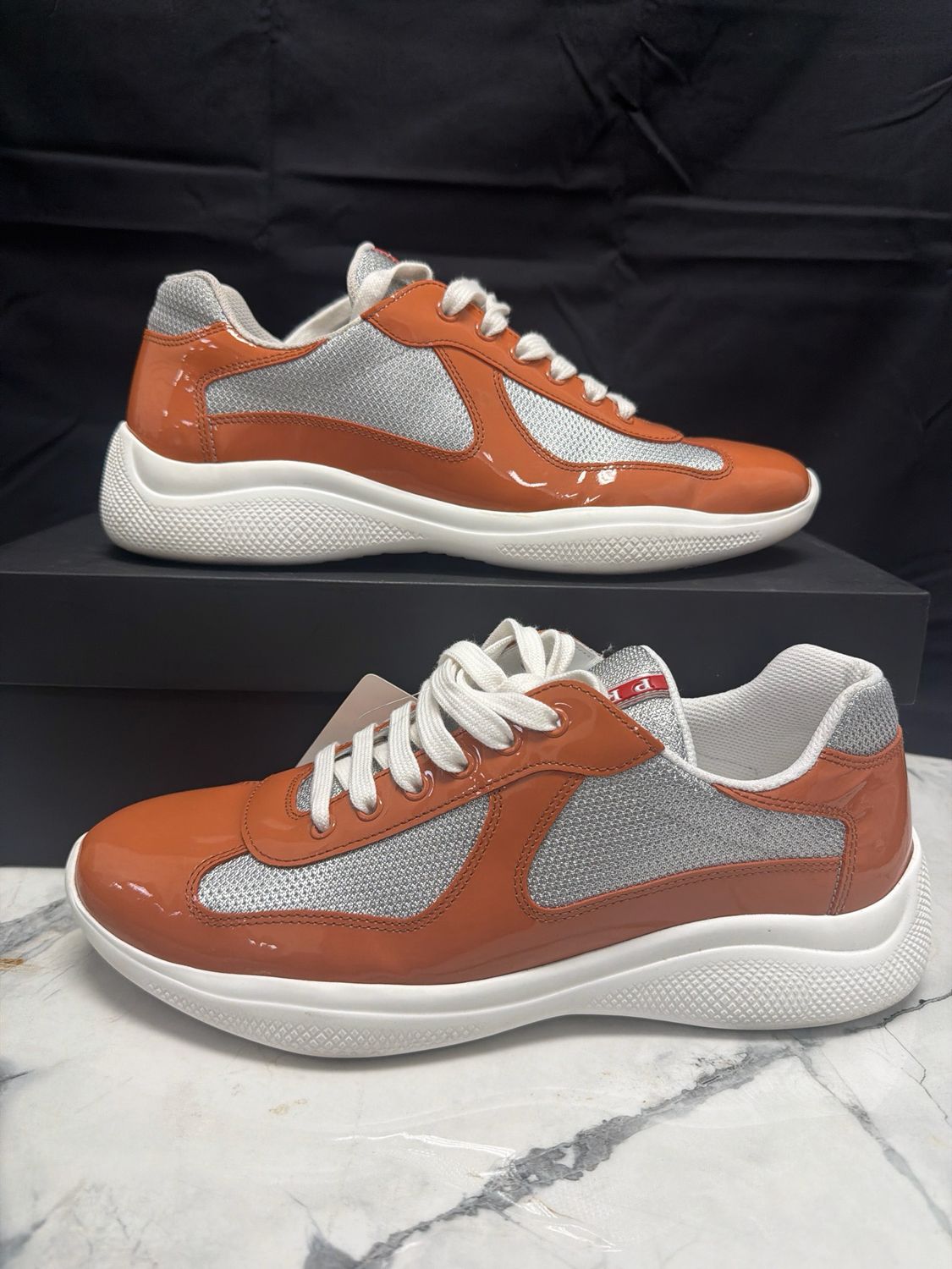 Prada AC Burnt Orange w/ Box Sz 10