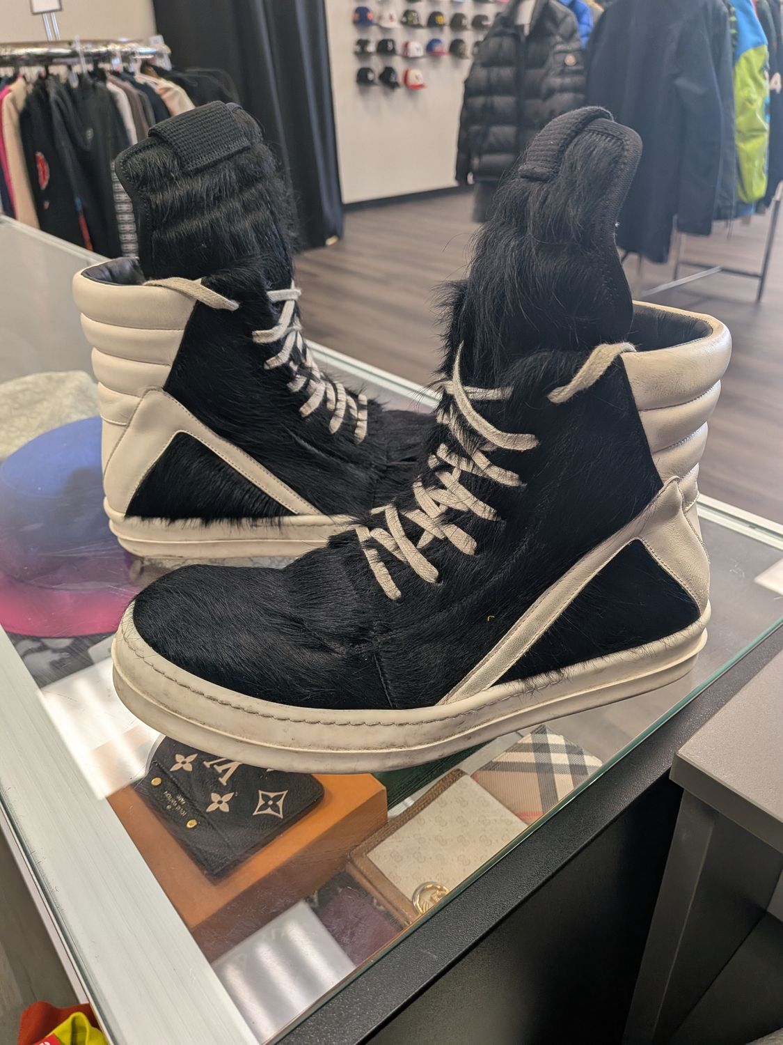 Rick Owens Ponyhair Geobasket No Box No Insoles Sz 6.5