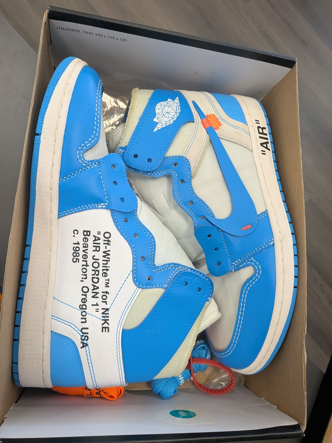 Jordan 1 Off-White UNC New w/ Box Sz 10