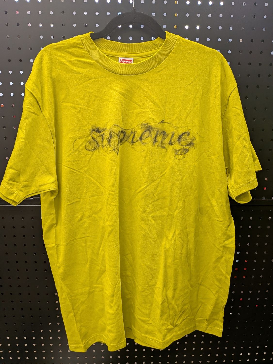 Supreme Smoke T-Shirt Yellow Sz L