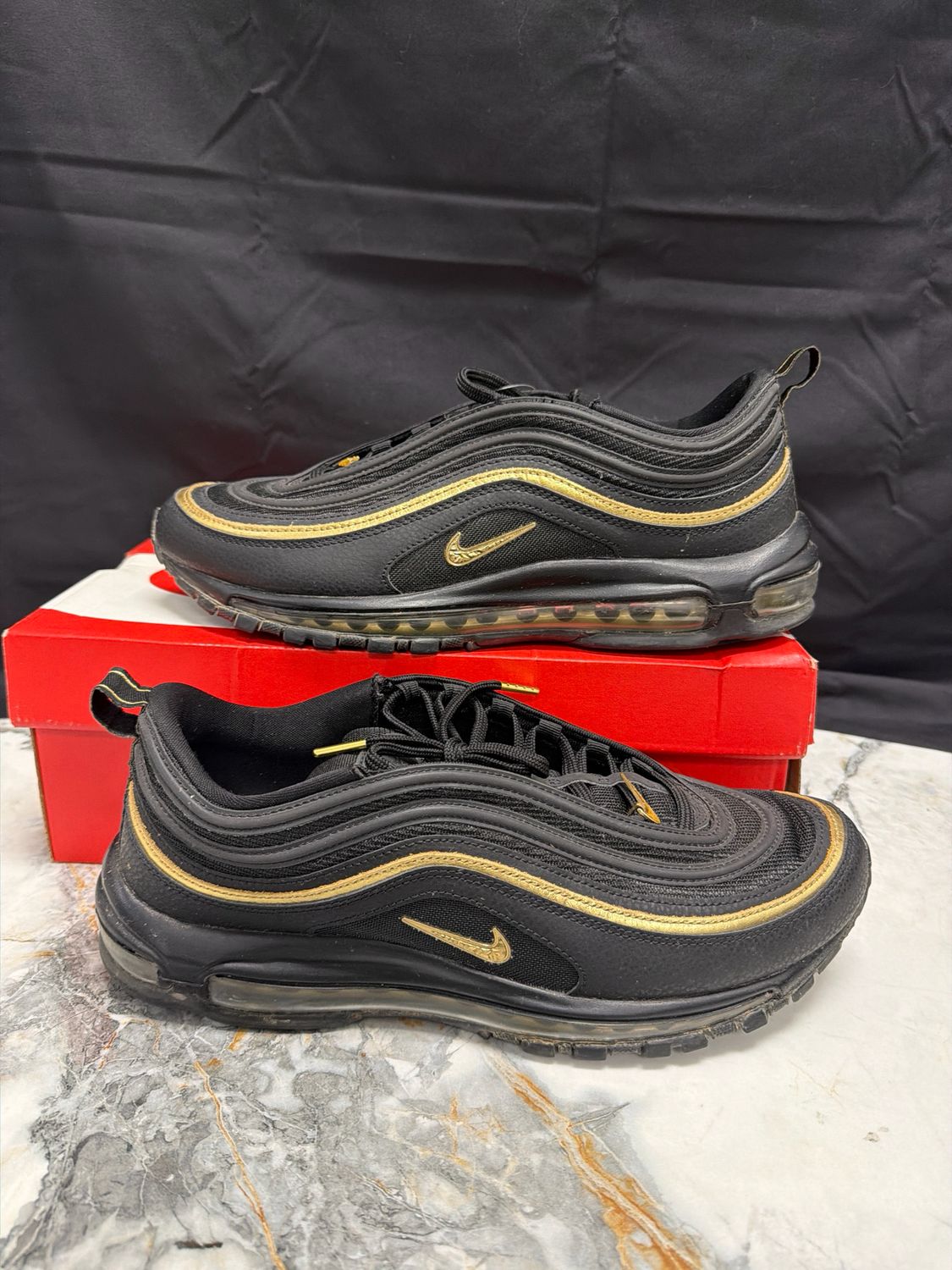Nike Air Max 97 Gold/Black w/ Box Sz 12