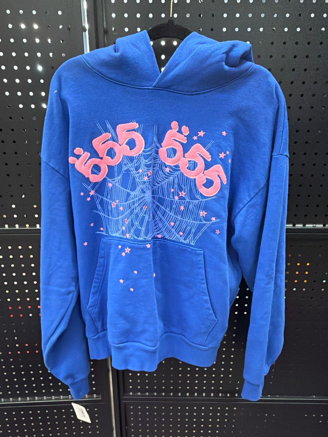 Sp5der 555 Blue/Pink Hoodie Sz M