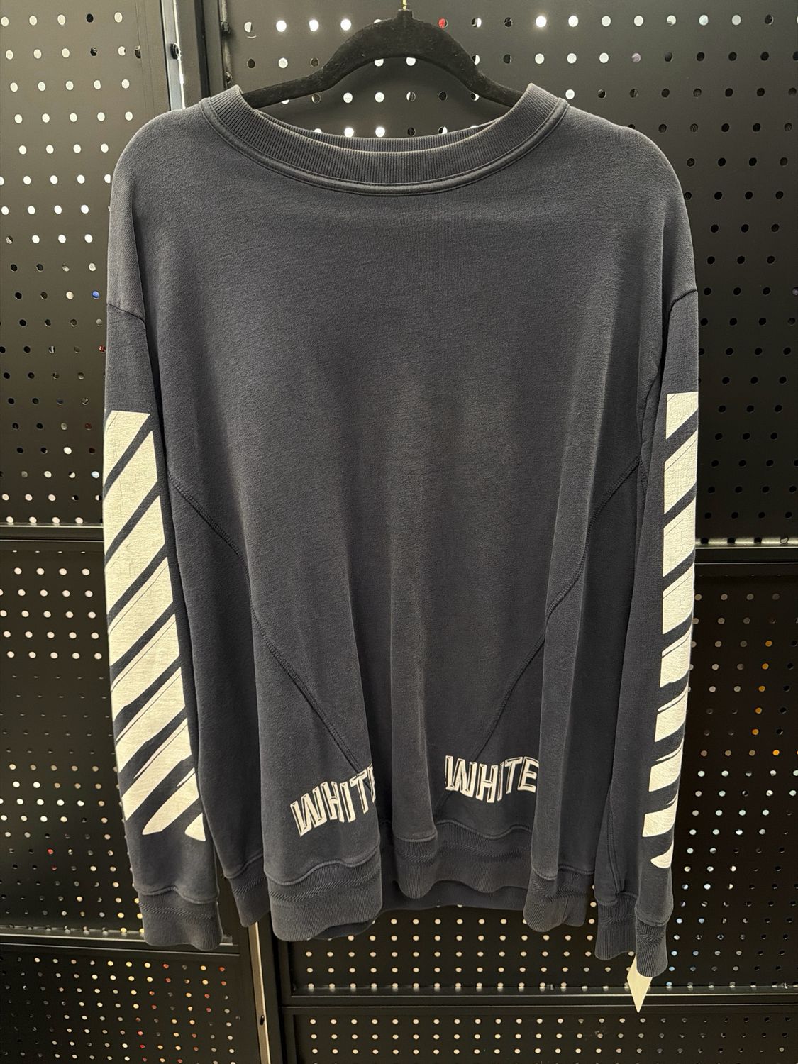 Off-White Crewneck Navy Sweatshirt Sz M