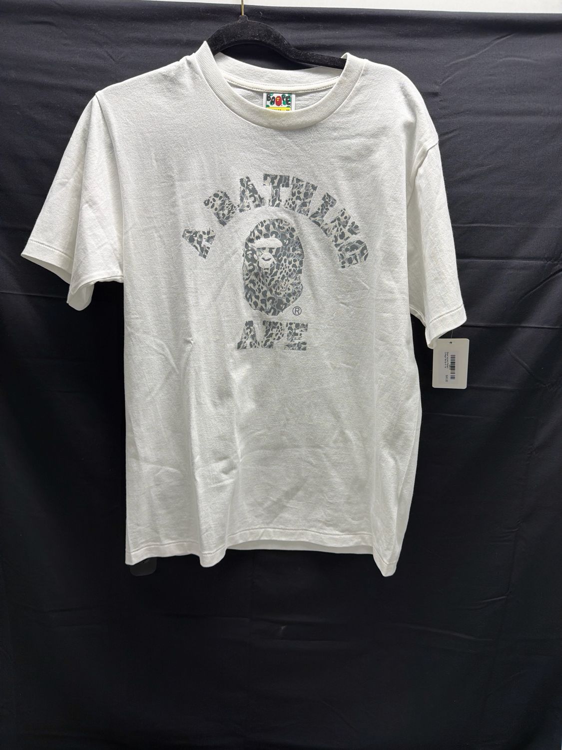 Bape Leopard Pattern College Tee Sz M