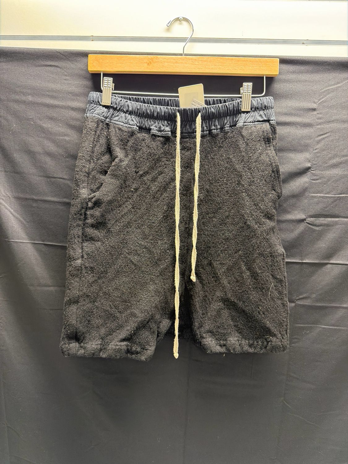 Rick Owens Black Wool Shorts Sz 6