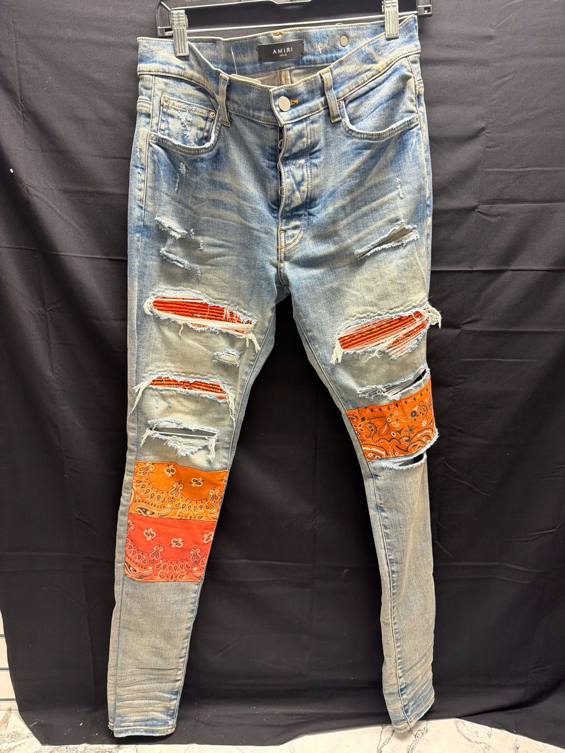 Amiri Vintage Bandana Artpatch Jeans Sz 31