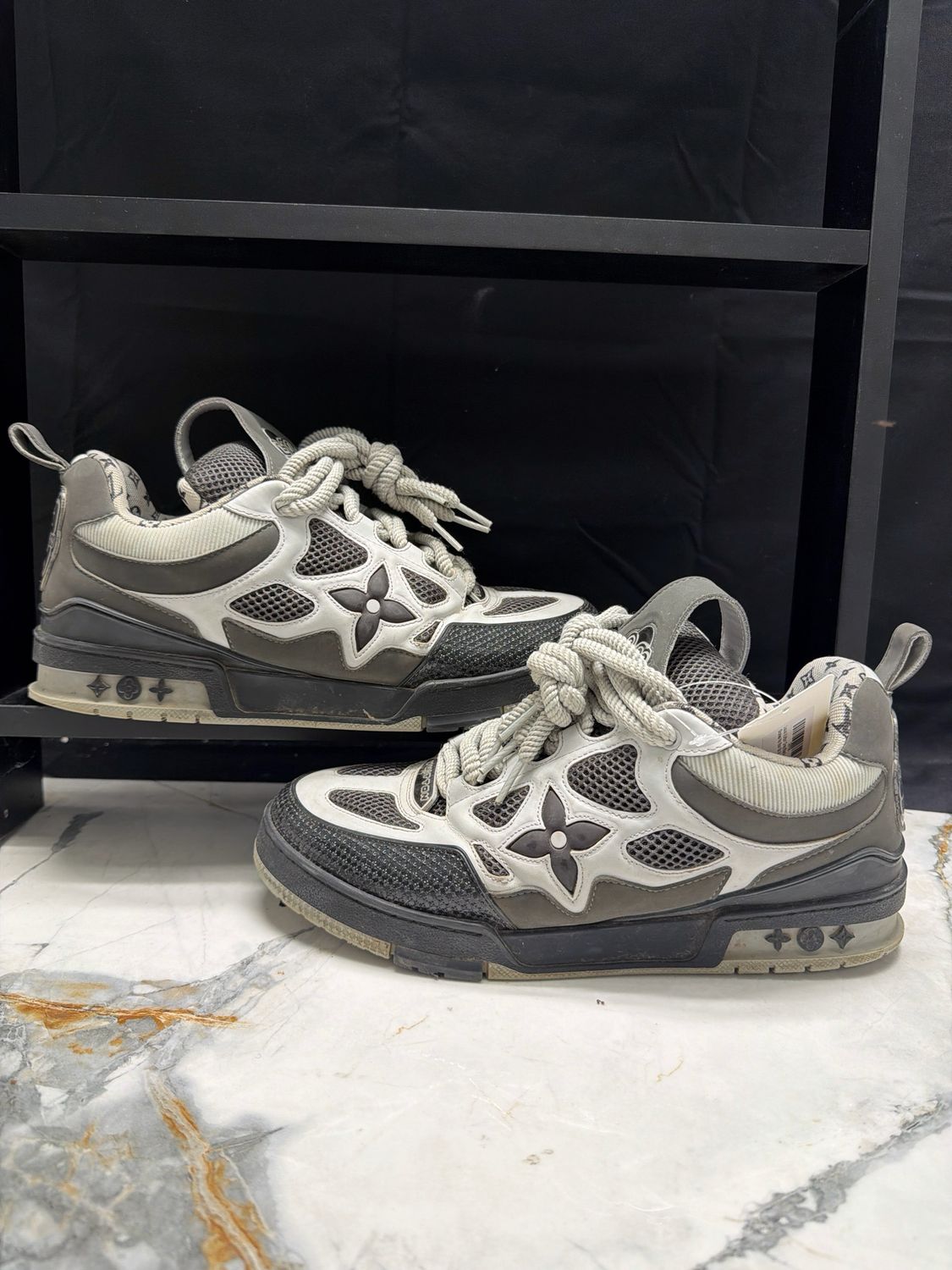 Louis Vuitton Grey/Black Skates No Box Sz 9
