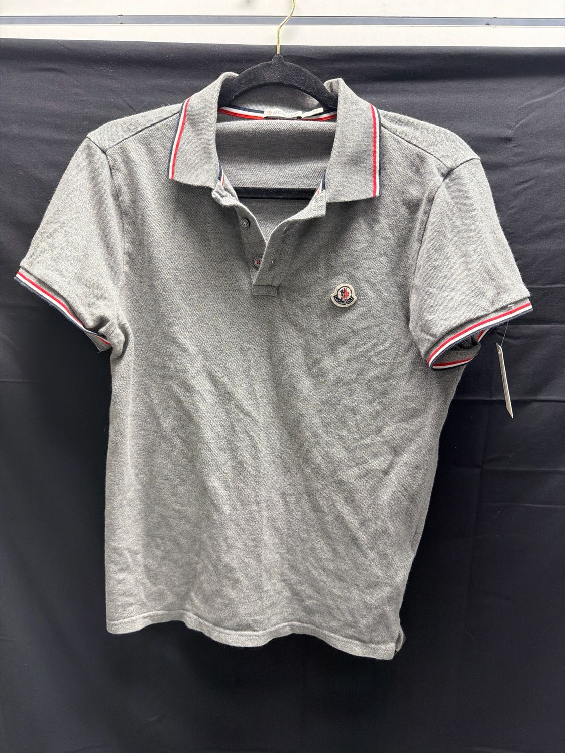 Moncler Collar Shirt Grey Sz S