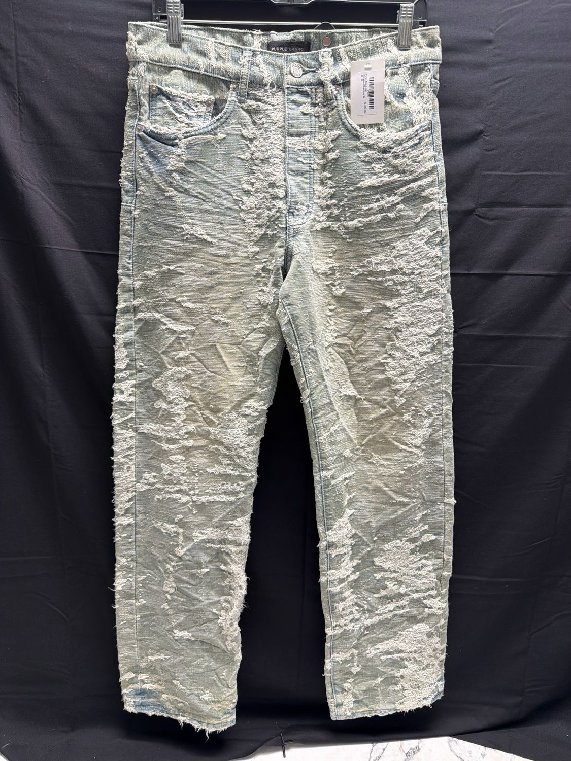 Purple Brand Jean Distressed Blue-Grey Sz 30