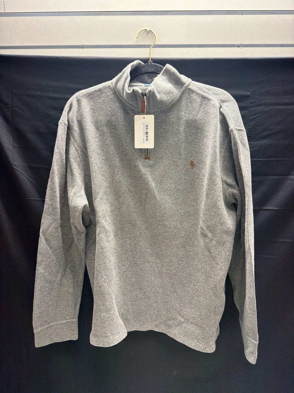 Polo RL Quarterzip Grey Sz L