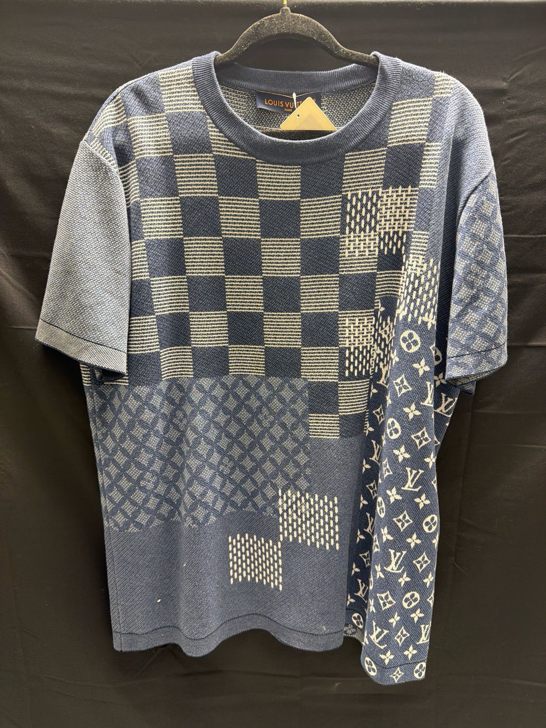 Louis Vuitton Knit Navy Tee Sz M