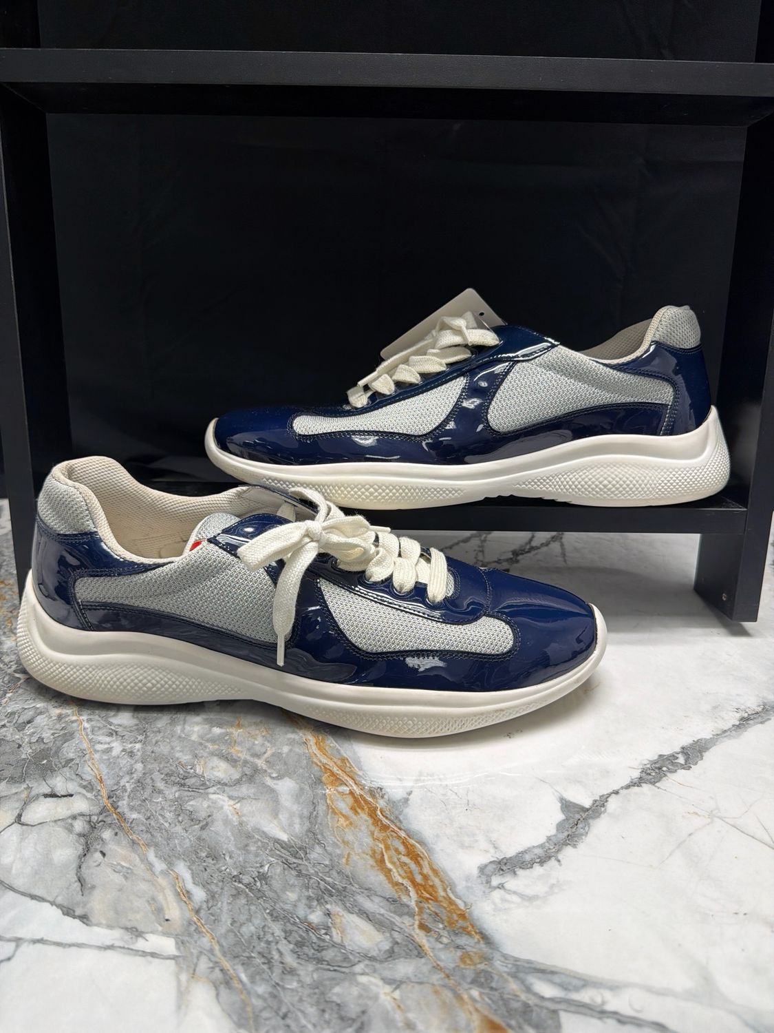 Prada AC Navy/Silver No Box Sz 13