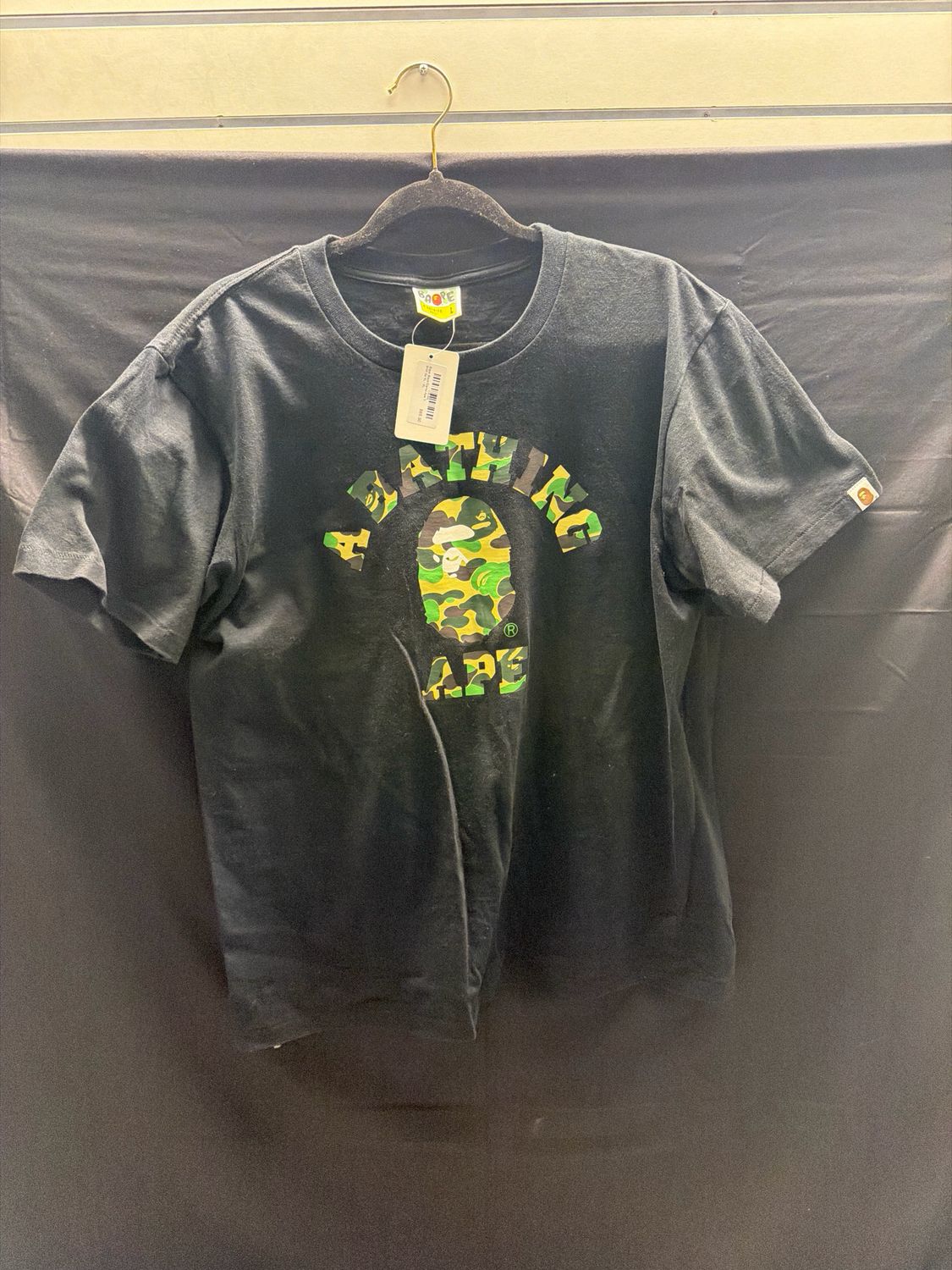 Bape Black/Camo Ape T-Shirt Sz XL