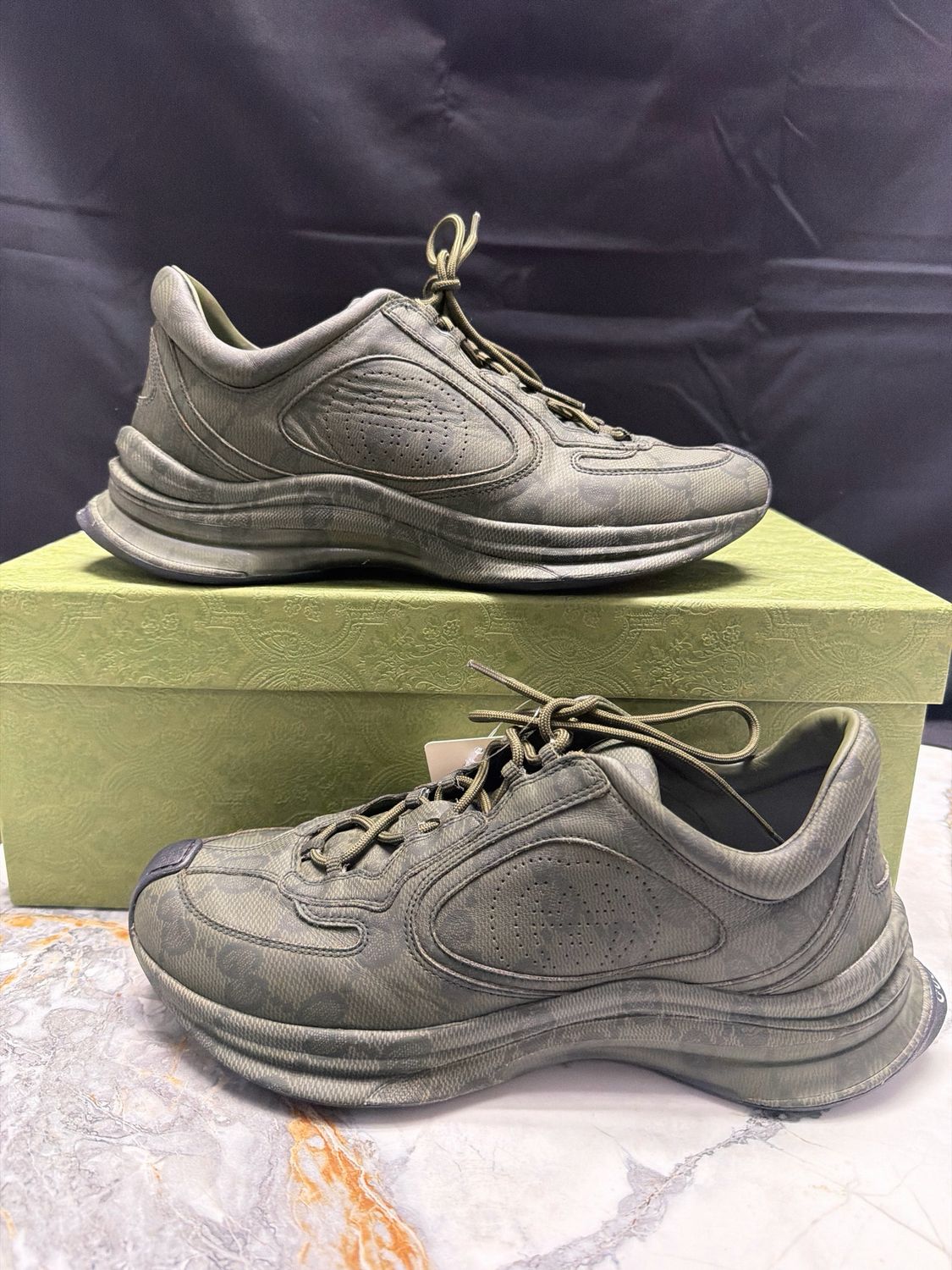 Gucci Green Runners New w/ Box Sz 9