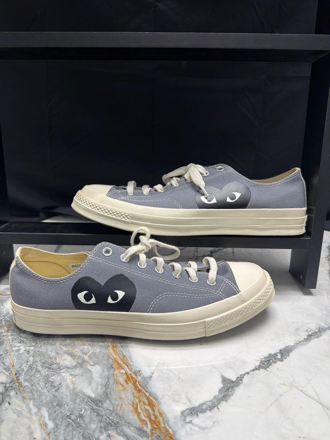 Converse x CDG Low Grey No Box Sz 12