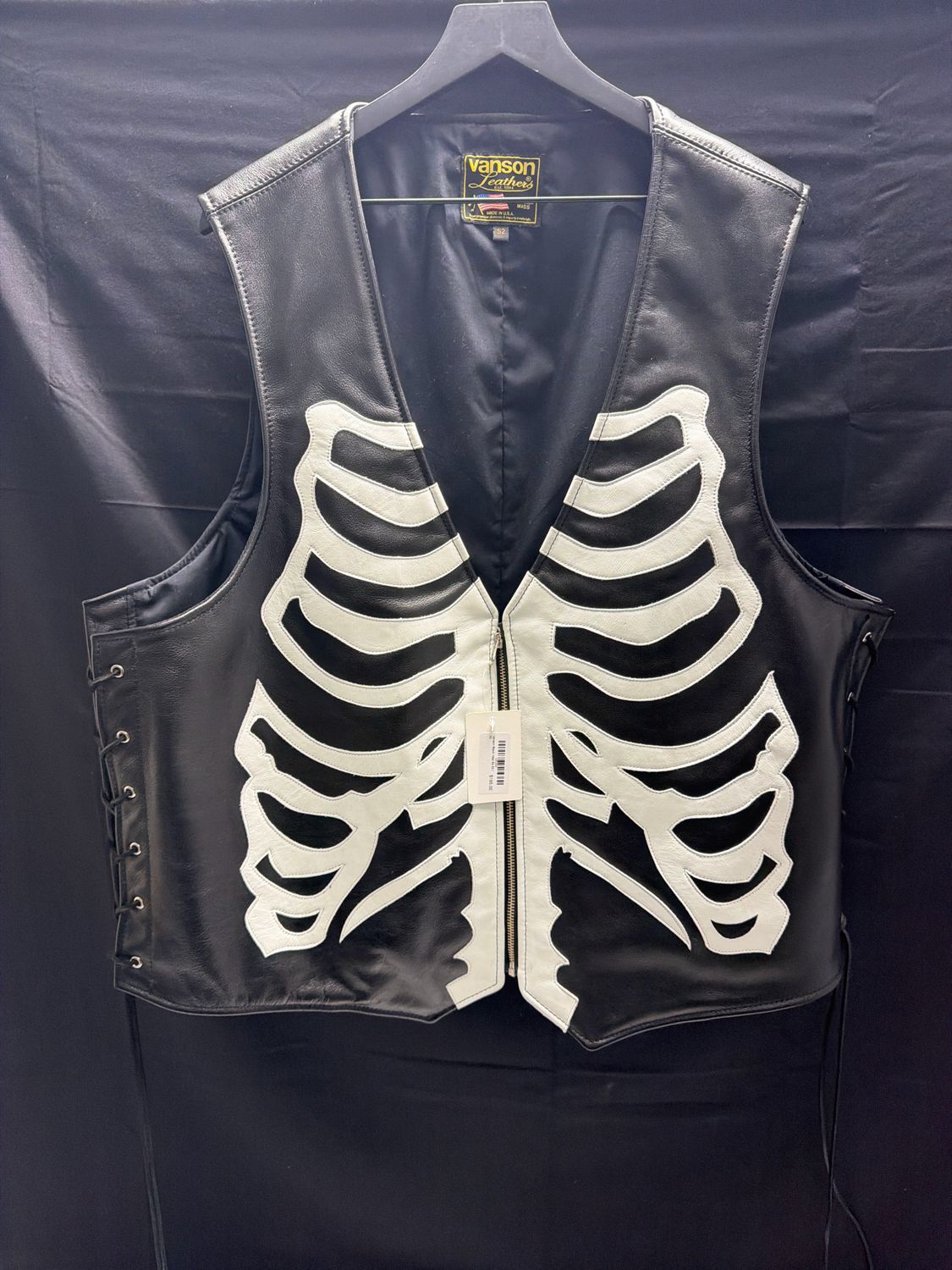 Vanson Black Vest Sz 52