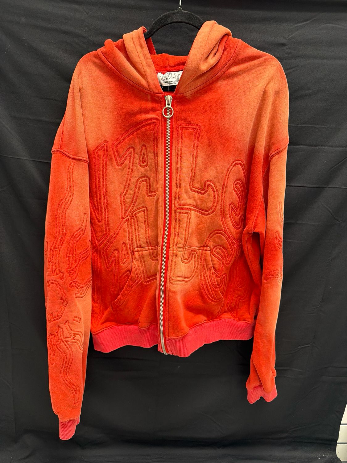 Vale Red/Orange Hoodie Sz L