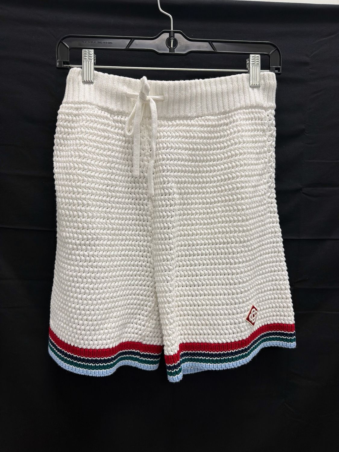 Casablanca Crochet Shorts White Sz S