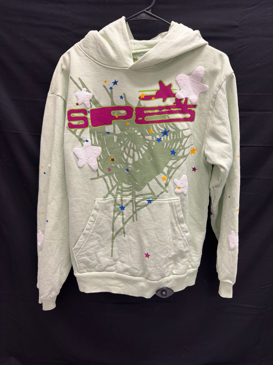 Sp5der SP5 Mint Hoodie Sz S