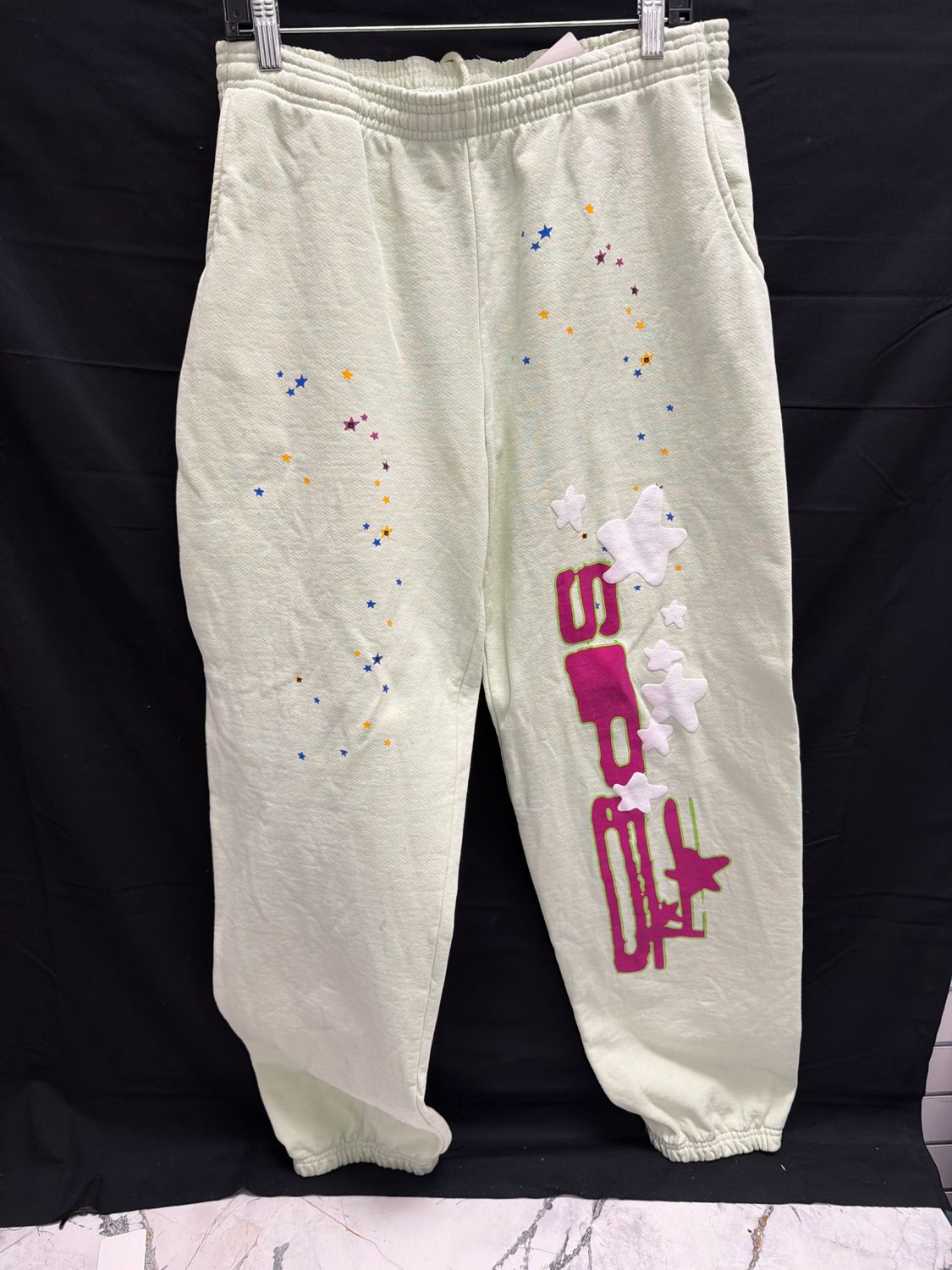 Sp5der SP5 Mint Sweatpants Sz S