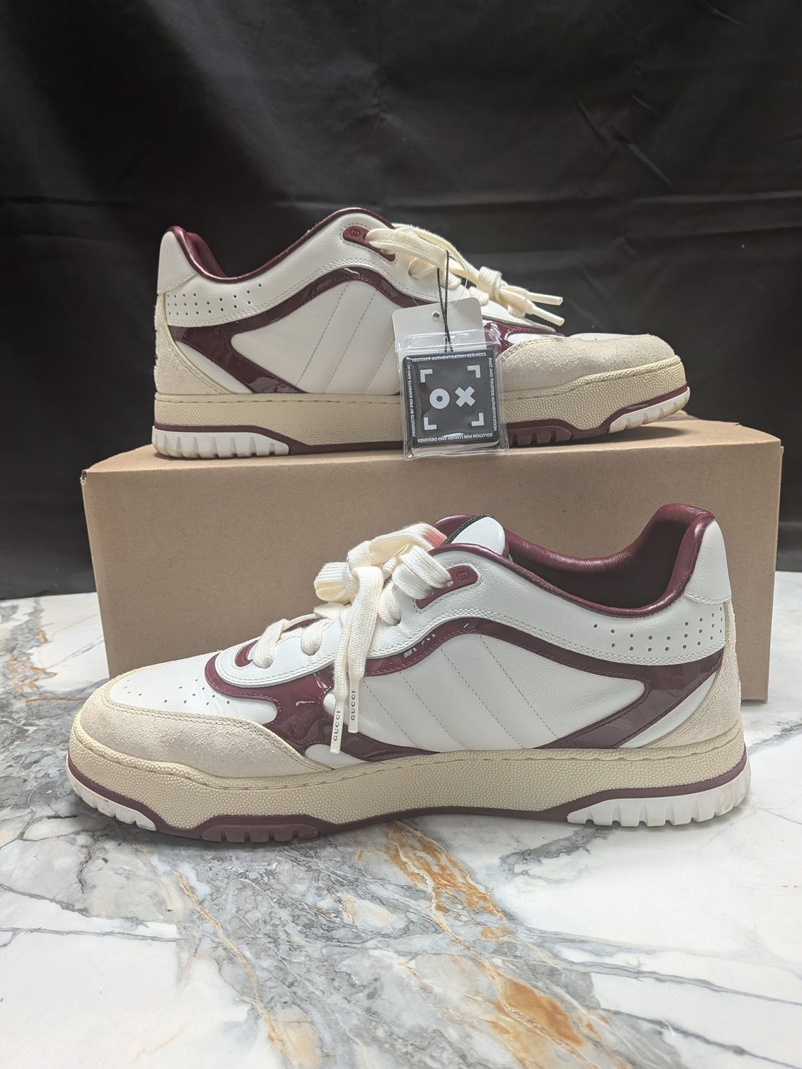 Gucci Re-Web Sneaker Burgundy No Box Sz 10.5