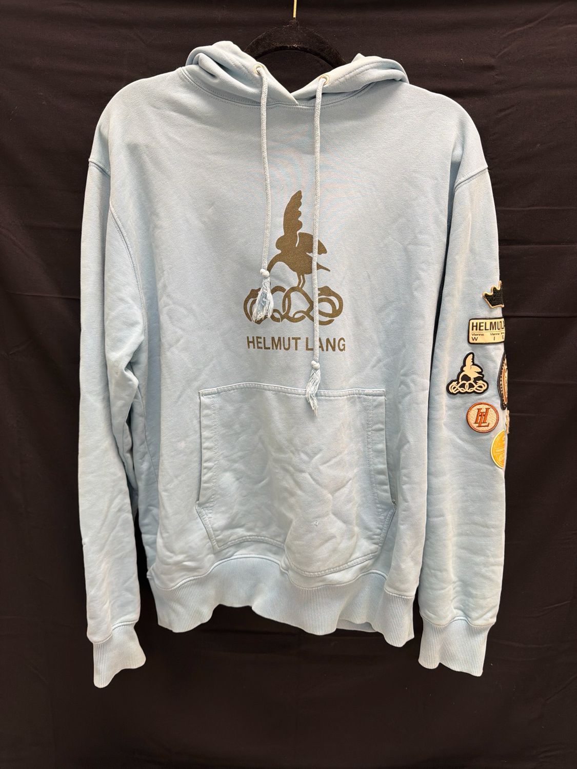 Helmut Lang Light Blue Hoodie Sz M