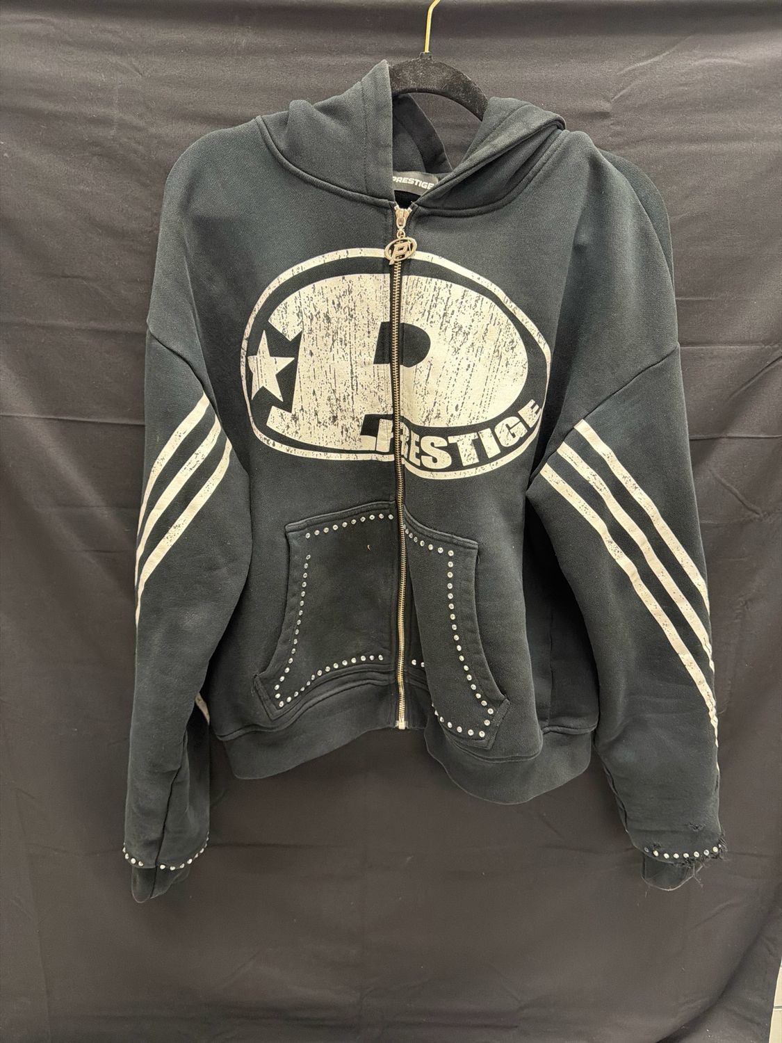 Prestige Rhinestone Zip Up Sz M