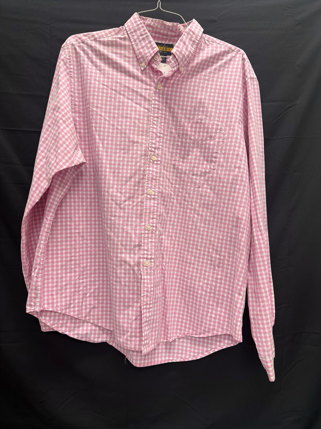 Ralph Lauren Rugby Long Sleeve Button-Up Shirt Pink Sz 2XL