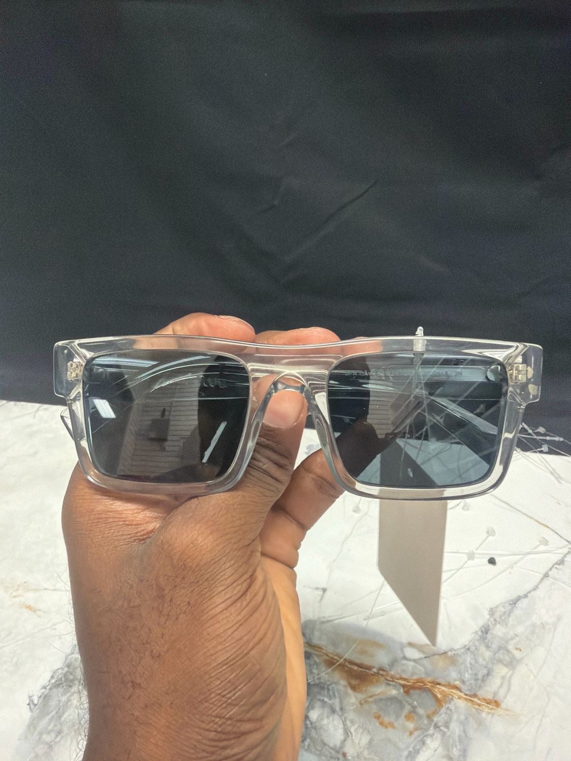 Prada Sunglasses Plastic Grey Frame