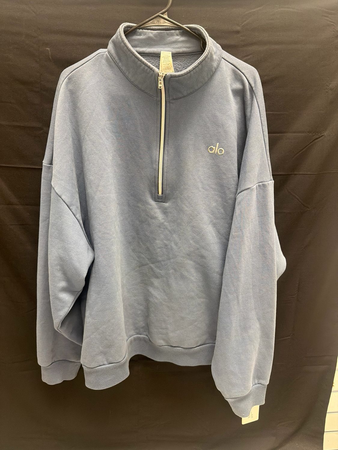 Alo Blue/Grey Quarter-Zip Sz 2XL