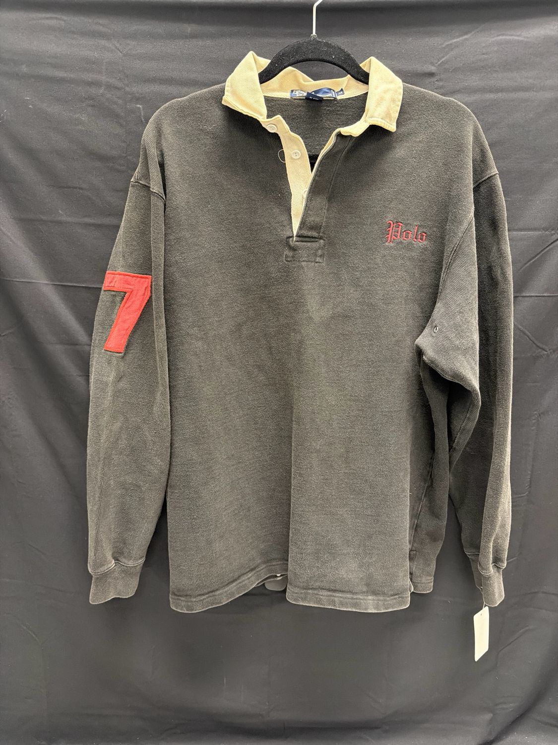 Vintage Ralph Lauren Polo Button-Up Shirt Black Sz M