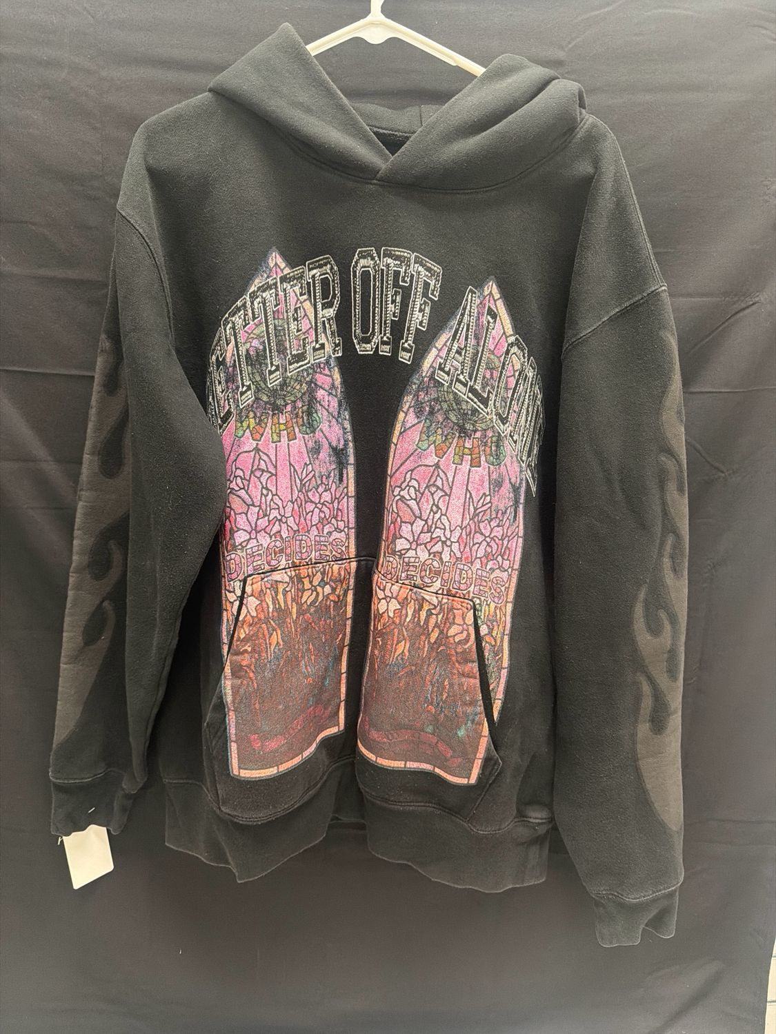 Who Decides War x Advisory Board Crystals Hoodie Sz L