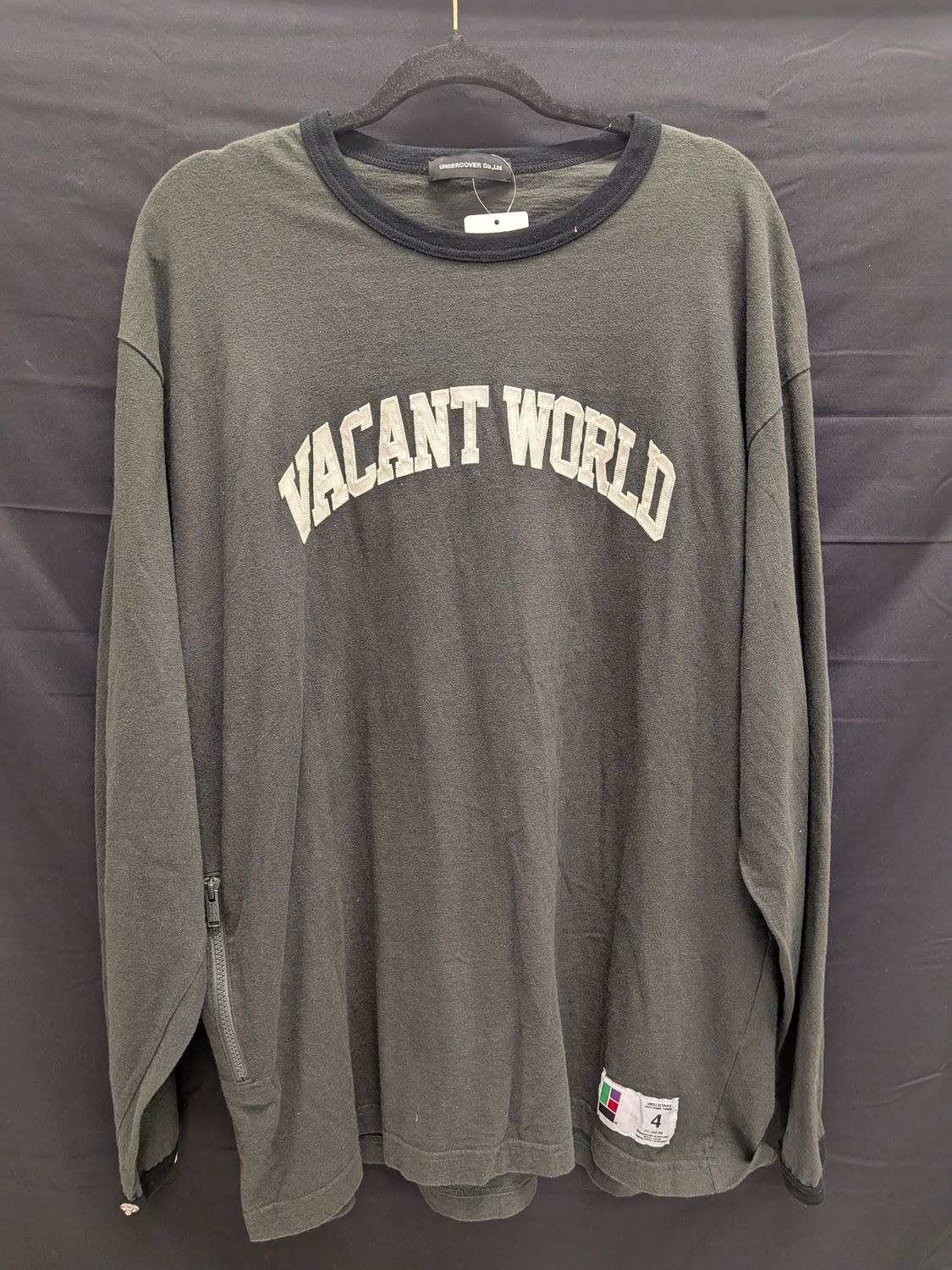 Undercover Vacant World Long Sleeve Green Tee Sz 4
