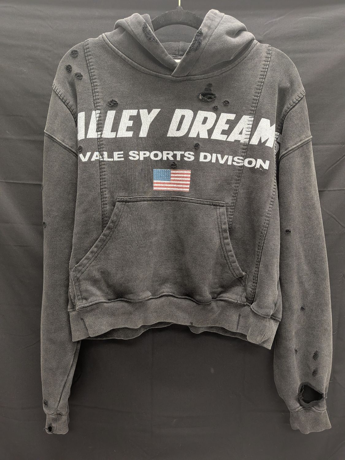 Vale Sports Division Black Hoodie Sz S