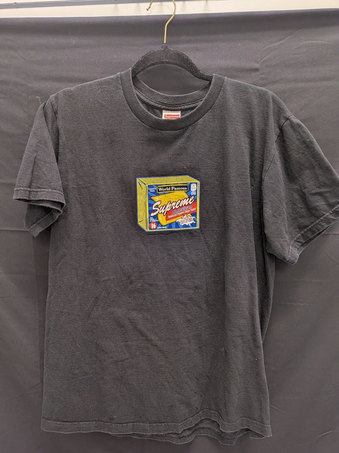Supreme Cheese Black Tee Sz M
