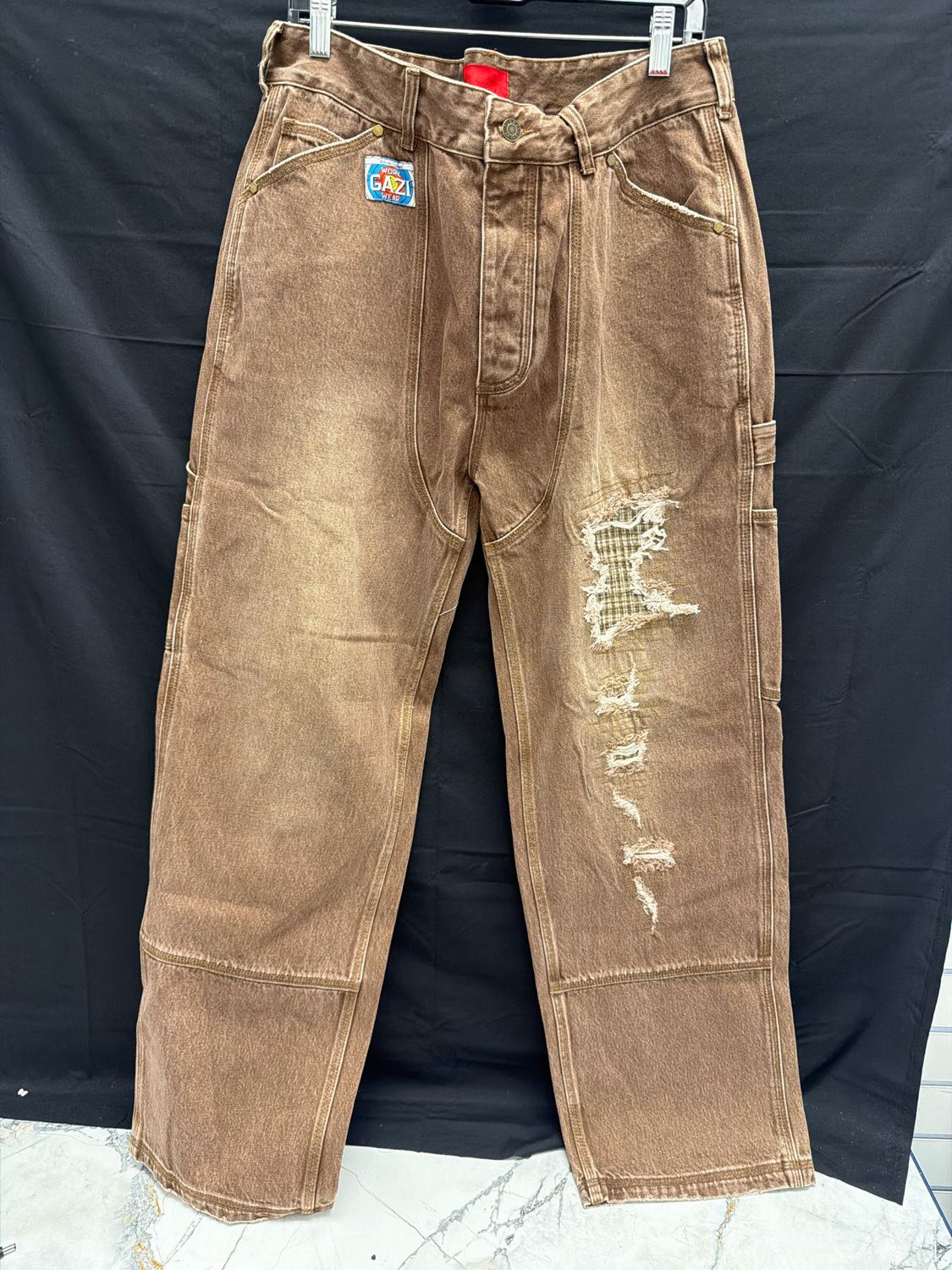Fugazi Brown Patch Jeans Sz L