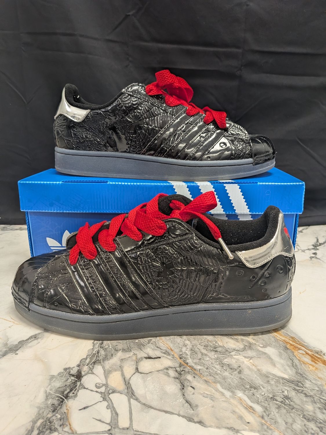Adidas Superstar x Sp5der Black w/ Box Sz 9.5