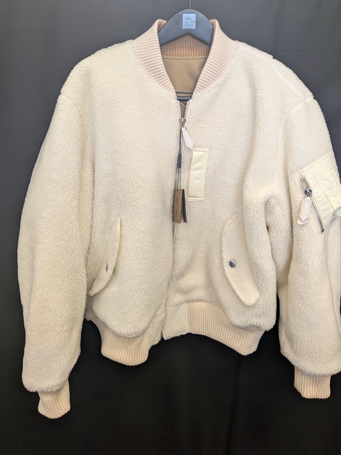Burberry Reversible Fleece Bomber Sz L