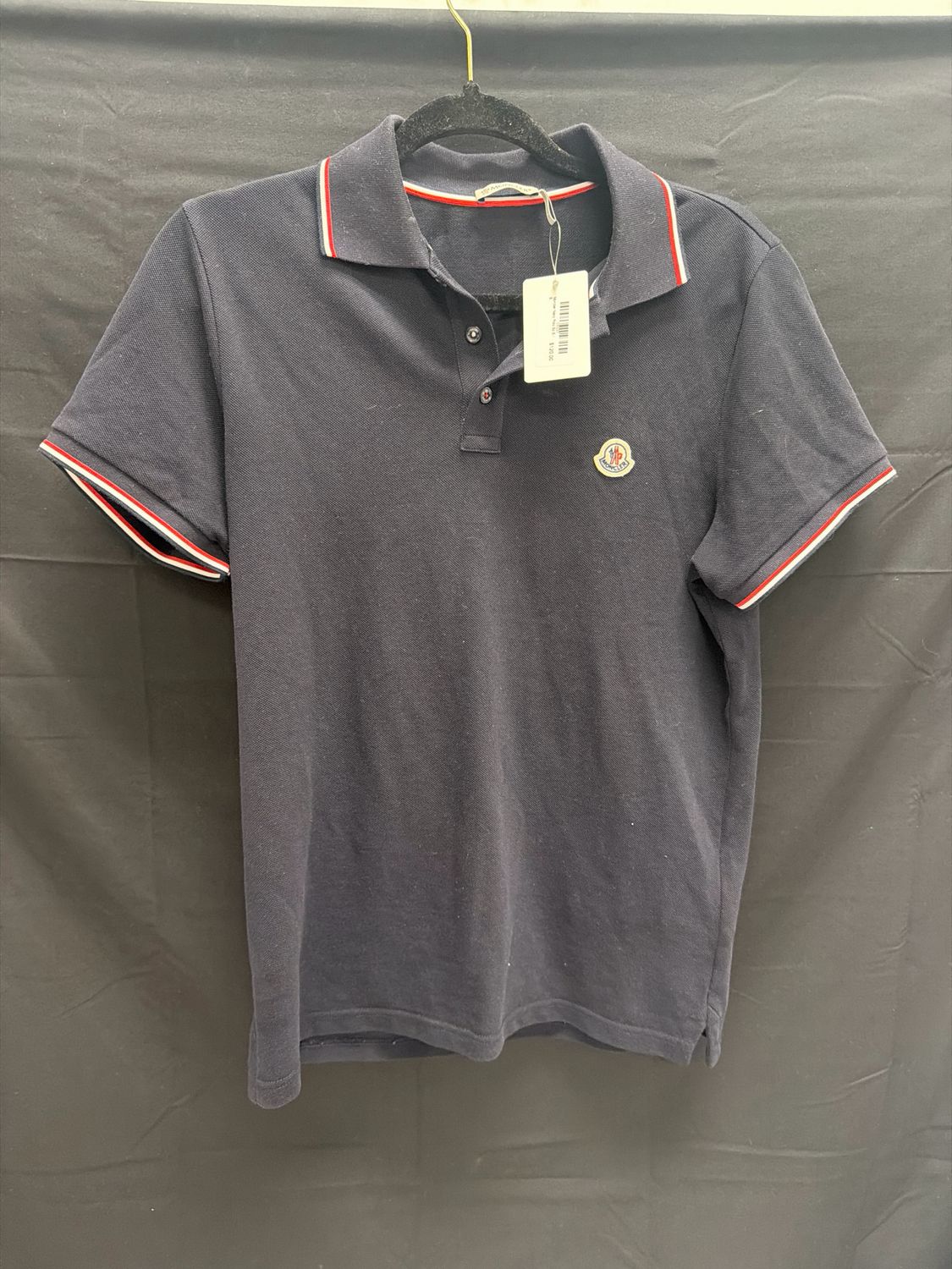 Moncler Navy Polo Sz S